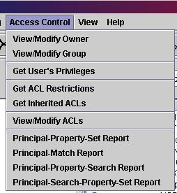 Access Control Menu