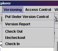 Versioning Menu